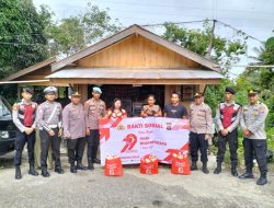 Peringati Hari Bhayangkara ke-79, Polres Murung Raya Salurkan Bansos kepada Masyarakat Kurang Mampu