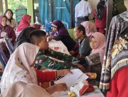Satgas TMMD Ke-126 Kodim 1013/Mtw Laksanakan Pendampingan Posyandu dan Posbindu di Desa Jamut